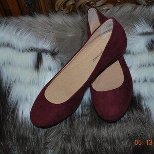 Sun & Stone Burgundy Flats